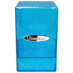 Ultra Pro Glitter Blue Satin Tower Deck Box Compartment Storage Case Cards Dice - Image 3