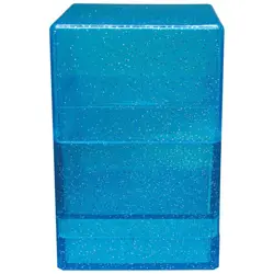 Ultra Pro Glitter Blue Satin Tower Deck Box Compartment Storage Case Cards Dice - Image 4