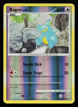 Bagon 52/99 Reverse Holo Arceus Pokemon Card - Image 1