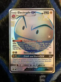 Pokemon TCG Electrode GX Holo Shiny Vault Ultra Rare Card SV57/SV94 Hidden Fates - Image 1