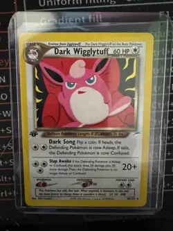 Pokemon TCG Dark Wigglytuff Neo Destiny Uncommon Card 40/105 1st Edition - Image 1