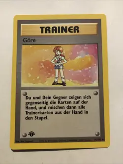 Pokemon TCG Lass Gore Base Set 75/102 German Card First 1st Edition - Image 1