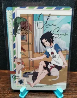 Sasuke Uchiha NRSA01-PU-005L4 Stamped Naruto Kayou Card Heavens Scroll Series 1 - Image 1