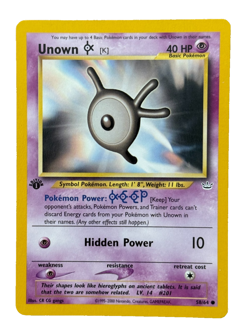 Unown 58/64 Pokemon Basic Neo Discovery Common Near Mint HP 40 1st Edition Card - Image 1