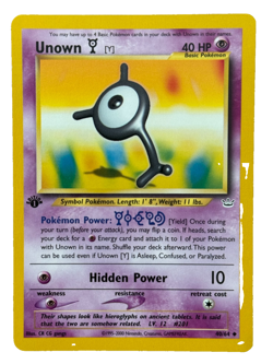 Unown 40/64 Pokemon Neo Discovery Regular Near Mint HP 40 1st Edition Card - Image 1
