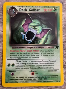 Dark Golbat Holo Rare Team Rocket 7/82 - WOTC 1999 - Vintage Pokemon Card LP/NM - Image 1