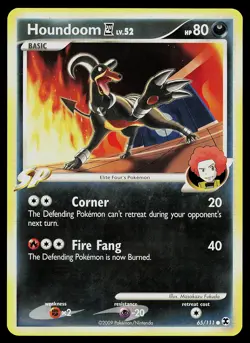 Pokemon Card - Houndoom E4 Rising Rivals 65/111 Common - Image 1