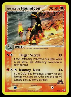 Pokemon Card - Team Magma's Houndoom vs Team Aqua 34/95 Uncommon Non Holo - Image 1