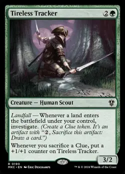 Tireless Tracker Light Play, English Magic the Gathering MTG Commander: Murders - Image 1