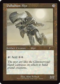 Palladium Myr - Retro Frame - WPN Promo Light Play, English Magic the Gathering - Image 1