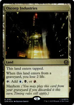 MTG Oscorp Industries Foil NM Marvel's Spider-Man Magic 182 - Image 1