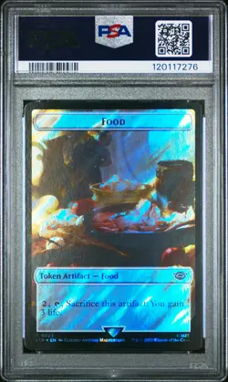 2023 MAGIC: THE GATHERING LOTR SURGE FOIL FOOD TOKEN-ORC ARMY TOKEN-0018 PSA 9 - Image 2