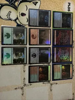 Spider-man Magic The Gathering Foil Land Lot 10x Cards All N/M - Image 1