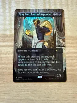 Gray Merchant of Asphodel Halo Foil Secret Lair Encyclopedia Magic Mtg - Image 1