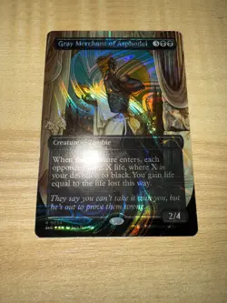 Gray Merchant of Asphodel Halo Foil Secret Lair Encyclopedia Magic Mtg - Image 2
