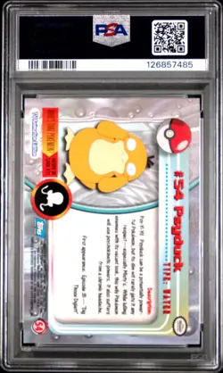 1999 TOPPS POKEMON TV #54 PSYDUCK PSA 7 - Image 2