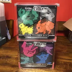 Pokemon TCG Sword & Shield Evolving Skies ETB W/ Acrylic Case 2x - Image 1