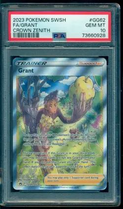 2023 Pokemon Crown Zenith #CG62 Grant Full Art PSA 10 Gem MT - Image 1