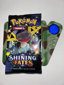 21.7g HEAVY Pokemon 2021 SHINING FATES BOOSTER PACK Factory Sealed Dragapult - Image 1