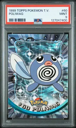 1999 TOPPS POKEMON TV #60 POLIWAG PSA 9 - Image 1