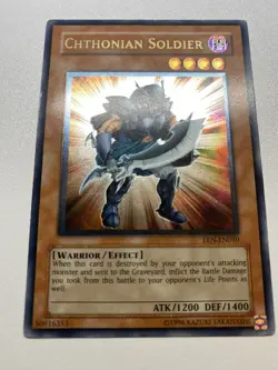 Yugioh Chthonian Soldier Ultimate Rare Unlimited EEN-EN010 HP - Image 1