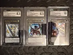CGC Yu-Gi-Oh Bundle - Utopia 8.5, Shark Drake 8.5, Hope Harbinger 10 - Image 1