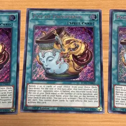 YuGiOh Pot of Prosperity Secret Rare 1st Edition BLVO-EN065 x3 - Image 3