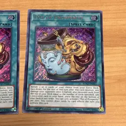 YuGiOh Pot of Prosperity Secret Rare 1st Edition BLVO-EN065 x3 - Image 4