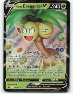 Alolan Exeggutor V SWSH225 Promo Pokemon Card - Image 1
