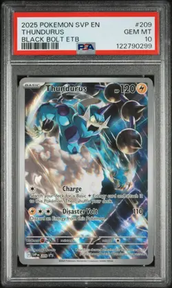 Pokemon TCG Thunderous Black Bolt ETB Full Art Promo Card PSA 10 SVP 209 - Image 1