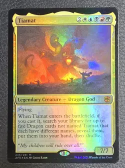 Tiamat Adventures in the Forgotten Realms Foil MTG NM Magic Card - Image 1