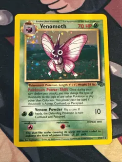 Pokemon TCG Venomoth Holo Rare Card 13/64 Jungle LP-/MP+ - Image 1