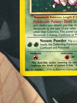 Pokemon TCG Venomoth Holo Rare Card 13/64 Jungle LP-/MP+ - Image 4