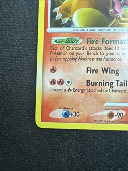 Pokemon TCG Charizard 1/99 Platinum Arceus Holo Rare Card NM nice holo bleed - Image 3