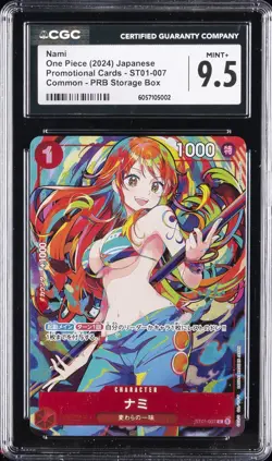 2024 ONE PIECE JAPANESE PROMO CARDS COMMON PRB STORAGE BOX NAMI CGC 9.5 - Image 1