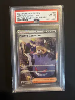 Pokemon TCG Morty's Conviction Holo Card 211/162SV05: Temporal Forces - Image 1