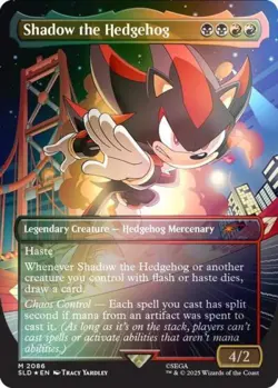 Shadow the Hedgehog (Rainbow Foil) -Foil Near Mint MTG Secret Lair - Image 1