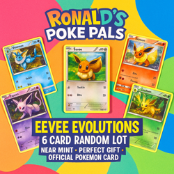 Eevee Evolutions 6 Card Random Lot - Near Mint - Perfect Gift - Official Pokemon - Image 1