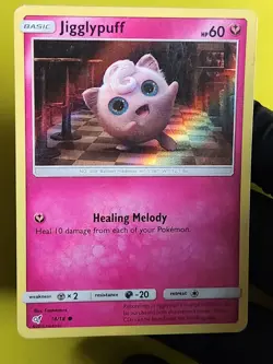 Jigglypuff Holo 14/18 LP Detective Pikachu 2019 Pokemon Card - Image 1