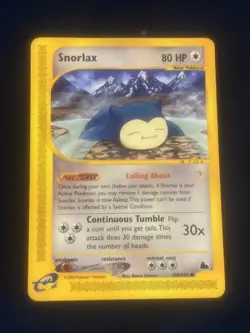 Pokemon Snorlax 100/144 Skyridge Regular E-Reader Card Non Holo Vintage LP/NM - Image 1