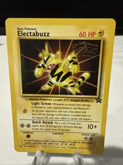 Pokemon Electabuzz #2 Warner Bros Movie Black Star Promo TCG Card Moderate Play - Image 1