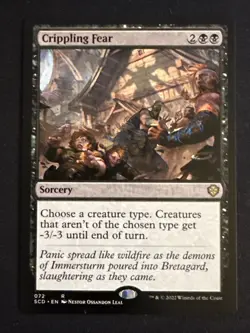 1x Crippling Fear (072) Starter Commander Decks LP MTG Magic x1 MKE - Image 1