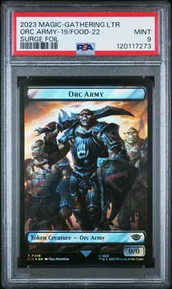 2023 MAGIC: THE GATHERING LOTR SURGE FOIL FOOD TOKEN-ORC ARMY TOKEN-0019 PSA 9 - Image 1