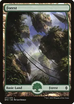 Lot of 20x Forest #271 - BFZ Battle for Zendikar - MTG Magic FULL ART Land NM - Image 1