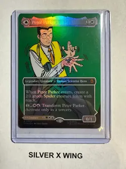 Peter Parker (0232) Borderless Foil x1, MTG, Marvel's Spider-Man, SPM, NM - Image 1
