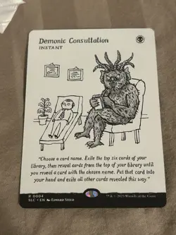 MtG DEMONIC CONSULTATION Secret Lair Encyclopedia Single Card Magic NM - Image 1