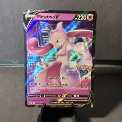 Pokemon TCG Mewtwo SWSH223 Black Star Promos GO Stamped Ultra Rare Holo 2022 - Image 1