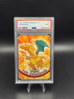 Pokemon Charizard - Topps Series #06 - Regular Black Logo - PSA 9 - Image 1