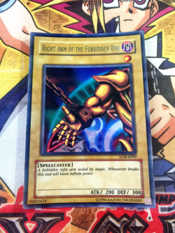 Right Arm of the Forbidden One lob-e099 Unltd Ed (LP/MP) Ultra Rare Yu-Gi-Oh! - Image 1