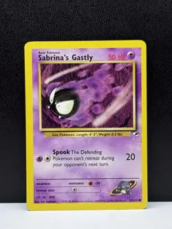 Pokemon Gym Heroes 93/132 Card - Sabrina's Gastly LP - Image 1